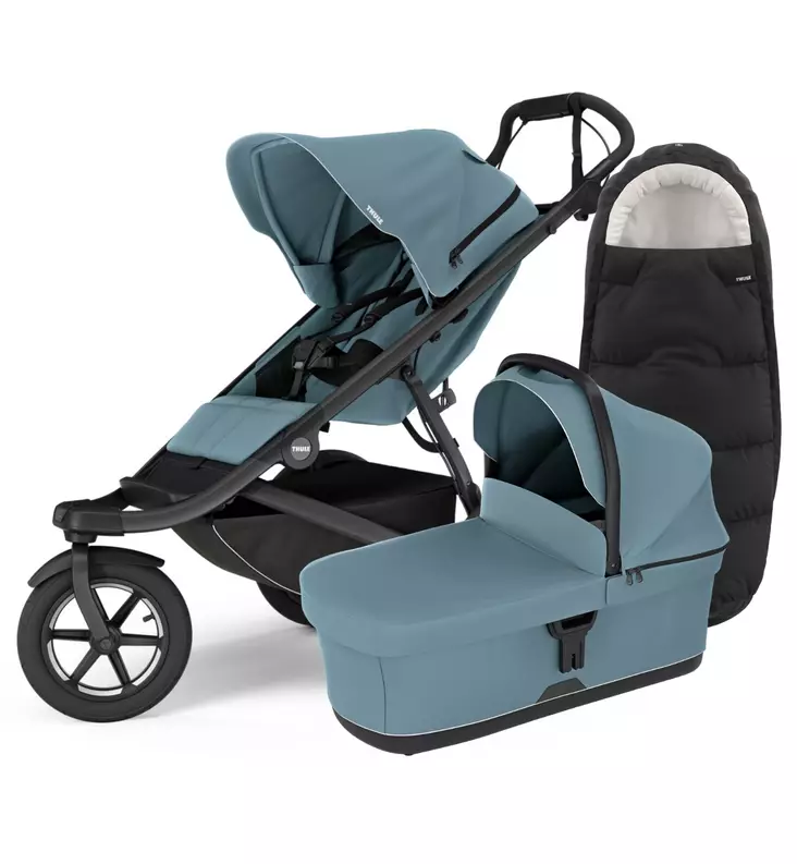 Thule Urban Glide 3 Lastenvaunut Lämpöpussilla mid blue black wauva - Yhdistelmävaunut - 10101992-PKLAMPO - 1