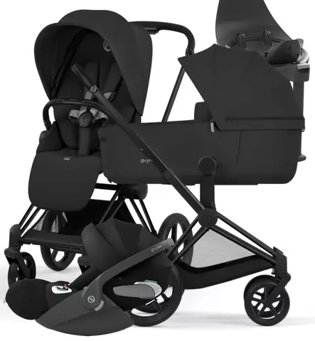 Cybex Priam Comfort Lastenvaunujen Starttipaketti Cloud T turvakaukalolla ja jalustalla - Yhdistelmävaunut - 526000011SP - 1