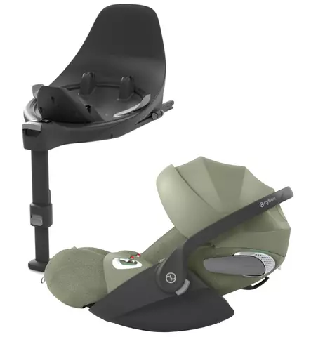Cybex Cloud T i-Size Turvakaukalo Starttipaketti Base T jalustalla sage green wauva - ISOFIX turvakaukalot - 526000498-P - 1