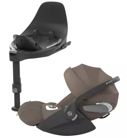 Cybex Cloud T i-Size Turvakaukalo Starttipaketti Base T jalustalla coconut brown wauva - ISOFIX turvakaukalot - 526001650-P - 1