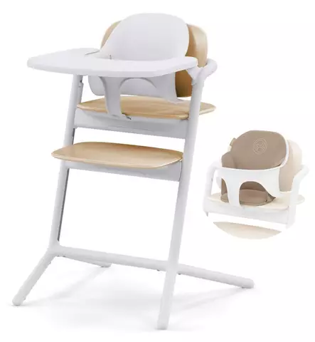 Cybex Lemo syöttötuoli starttipaketti sand white wauva - Syöttötuolit - 521003185-P - 1