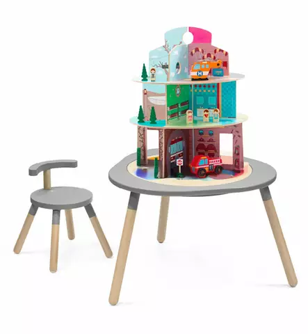 Stokke MuTable Starttipaketti lasten pöytä tuoli leikkitalo nukketalo wauva - Leikkipöydät ja -tuolit - 627002-P - 1