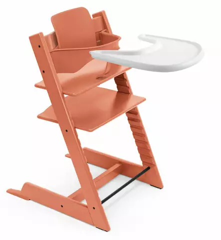 Stokke Tripp Trapp syÃ¶ttÃ¶tuoli starttipaketti Terracotta wauva - Syöttötuolit - 100140-P - 1