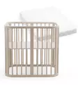 Stokke Nighti Mini Starttipaketti Pinnasänky & Patja vanilla white wauva - Pinnasängyt ja kehdot - 705402-PP - 1