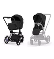 Cybex ePriam Comfort Sähköavusteiset Lastenvaunut Starttipaketti Cloud T turvakaukalolla ja jalustalla matt black sepia black wauva - Yhdistelmävaunut - 526000053SP - 11