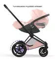 Cybex ePriam Style Sähköavusteiset Lastenvaunut matt black peach pink wauva - Yhdistelmävaunut - 526000243-PYPP - 12
