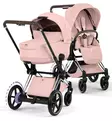 Cybex ePriam Style Sähköavusteiset Lastenvaunut Starttipaketti Cloud T turvakaukalolla ja jalustalla chrome brown peach pink wauva - Yhdistelmävaunut - 526000231SPYPP - 3
