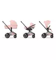 Cybex ePriam Style Sähköavusteiset Lastenvaunut Starttipaketti Cloud T turvakaukalolla ja jalustalla matt black peach pink wauva - Yhdistelmävaunut - 526000243SPYPP - 12