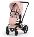 Cybex ePriam Style Sähköavusteiset Lastenvaunut Starttipaketti Cloud T turvakaukalolla ja jalustalla matt black peach pink wauva - Yhdistelmävaunut - 526000243SPYPP - 4