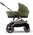 Cybex Gazelle S Lastenvaunujen Starttipaketti Cloud G turvakaukalolla ja jalustalla moss green wauva - Yhdistelmävaunut - 525000121-SP - 3