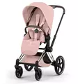 Cybex Priam Style Lastenvaunujen Starttipaketti Cloud T turvakaukalolla ja jalustalla chrome brown peach pink wauva - Yhdistelmävaunut - 526000201SPYPP - 4