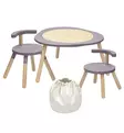 Stokke MuTable V2 Leikkipöytä & Tuolit Starttipaketti Lelusäkillä lilac wauva - Leikkipöydät ja -tuolit - 627004-KP - 1