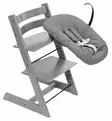 Stokke Tripp Trapp tuoli + Newborn Set Starttipaketti Storm Grey wauva - Syöttötuolit - 100125-NBP - 1