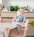 Stokke Tripp Trapp tuoli + Newborn Set Starttipaketti Serene Pink wauva - Syöttötuolit - 100134-NBP - 9