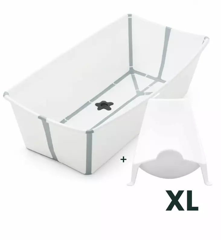 Stokke_FlexiBath_Xlarge_white_kylvetustuki_kylpyamme_wauva - Vauvan kylvettäminen - 535901-P - 1