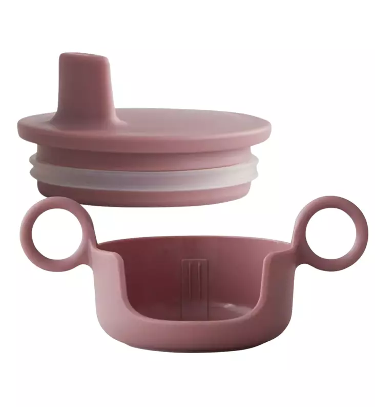 Design Letters Nokkakansi & Kahvat -setti lasten Ecozen mukiin - Lasten mukit, nokkamukit ja pillimukit - 20202300ASHROSE-P - 1