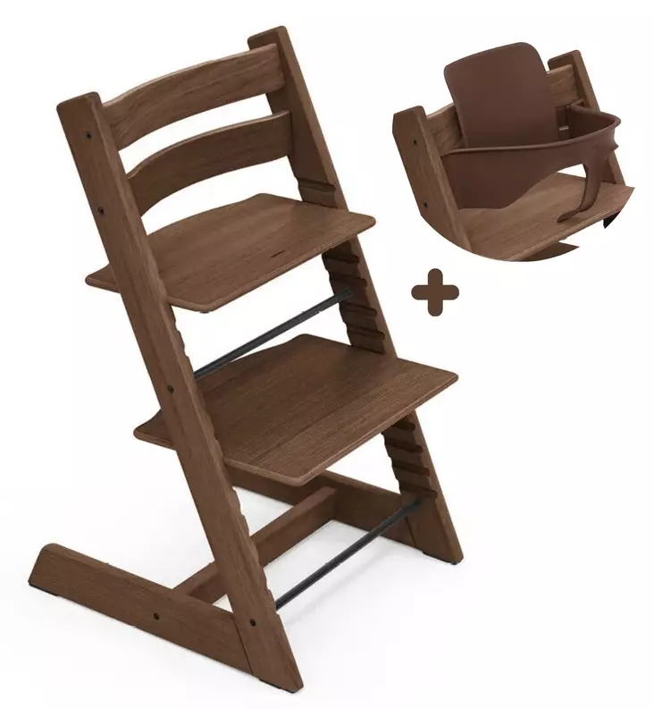 Stokke Tripp trapp tuoli ja vauvasetti syöttötuoli oak warm brown wauva - Syöttötuolit - 495206-P - 1
