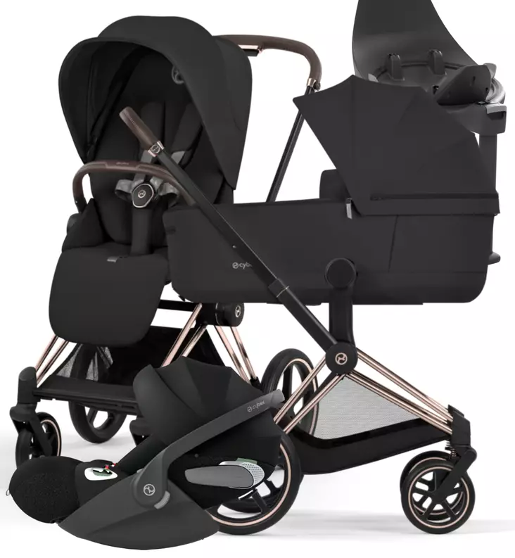 Cybex Priam Comfort Lastenvaunujen Starttipaketti Cloud T turvakaukalolla ja jalustalla wauva - Yhdistelmävaunut - 526000001SP - 1