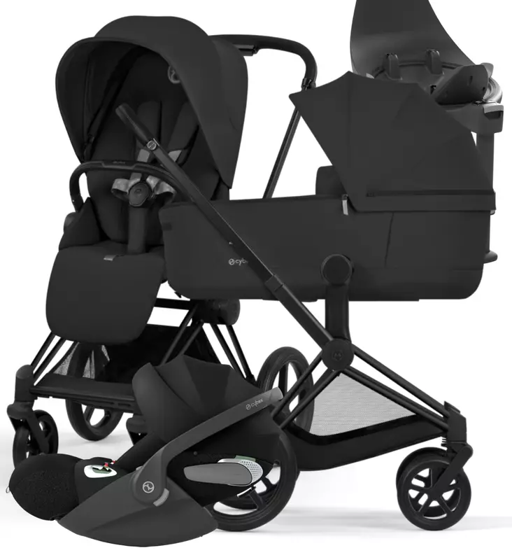 Cybex Priam Comfort Lastenvaunujen Starttipaketti Cloud T turvakaukalolla ja jalustalla - Yhdistelmävaunut - 526000011SP - 1