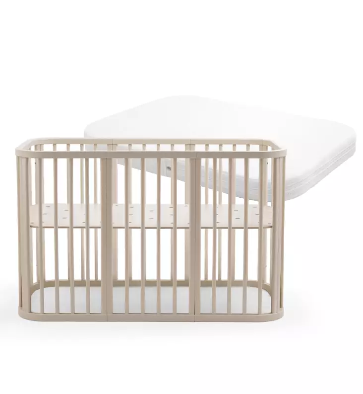 Stokke Nighti Starttipaketti Sänky & Patja vanilla white wauva - Pinnasängyt ja kehdot - 705402-PJP - 1