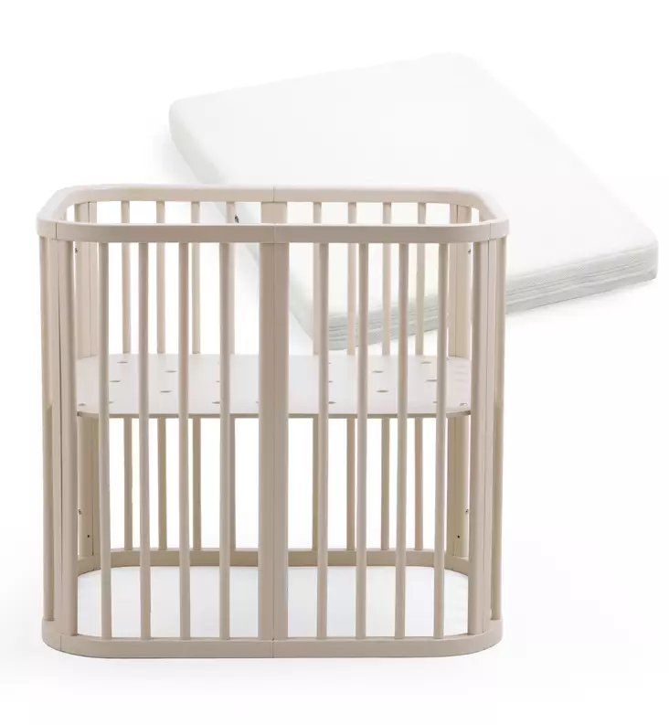 Stokke Nighti Mini Starttipaketti Pinnasänky & Patja vanilla white wauva - Pinnasängyt ja kehdot - 705402-PP - 1