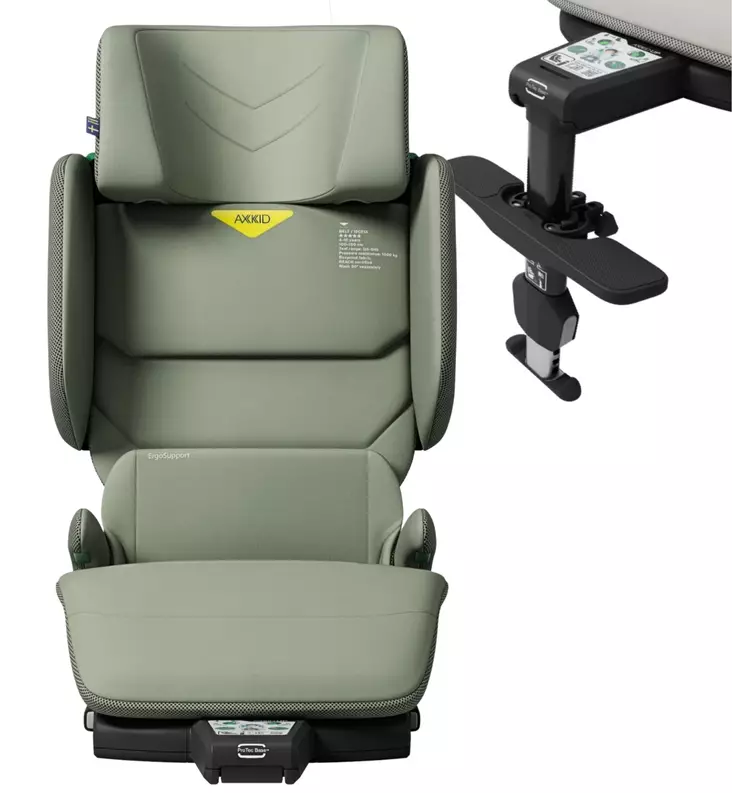 Axkid Up turvavyöistuin jalkatuella nordic bloom green wauva - Turvavyöistuimet lapselle - 27050142-P - 1