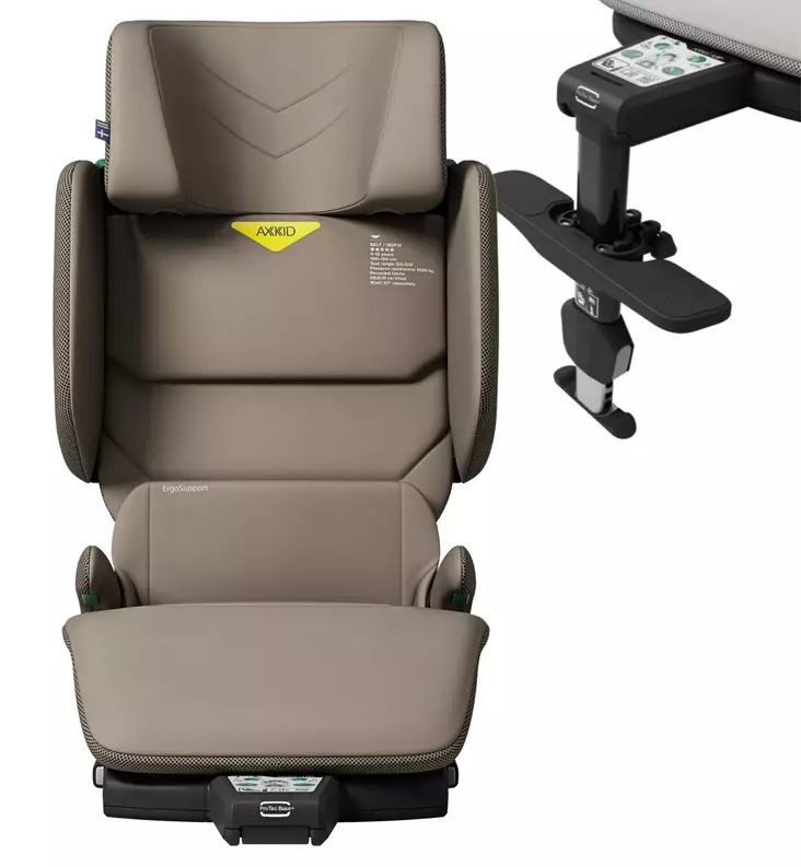 Axkid Up turvavyöistuin jalkatuella driftwood beige wauva - Turvavyöistuimet lapselle - 27050147-P - 1