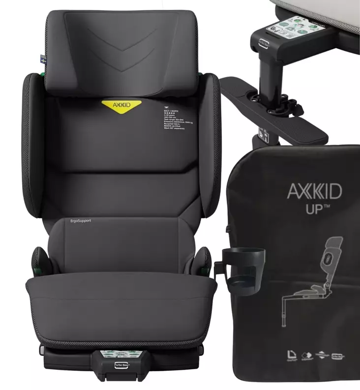 Axkid UP Turvavyöistuin Starttipaketti coastal artic mist grey wauva - Turvavyöistuimet lapselle - 27050140-IP - 1