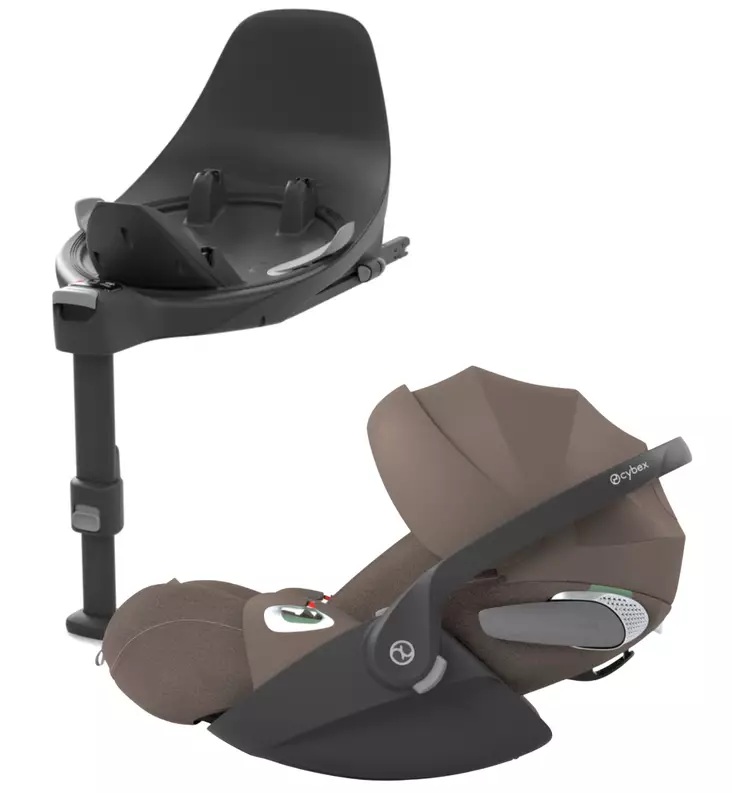 Cybex Cloud T i-Size Turvakaukalo Starttipaketti Base T jalustalla coconut brown wauva - ISOFIX turvakaukalot - 526001650-P - 1