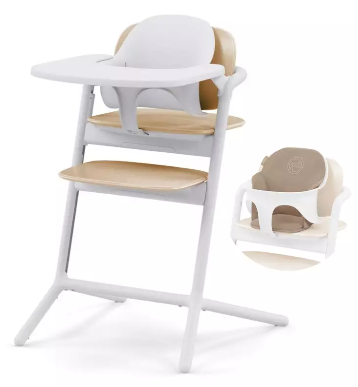 Cybex Lemo syöttötuoli starttipaketti sand white wauva - Syöttötuolit - 521003185-P - 1