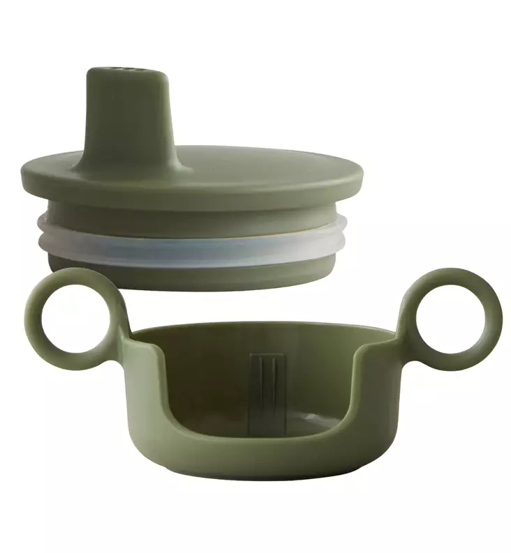 Design Letters Nokkakansi & Kahvat -setti lasten Ecozen mukiin forest green wauva - Lasten mukit, nokkamukit ja pillimukit - 20202300FORESTG-P - 1