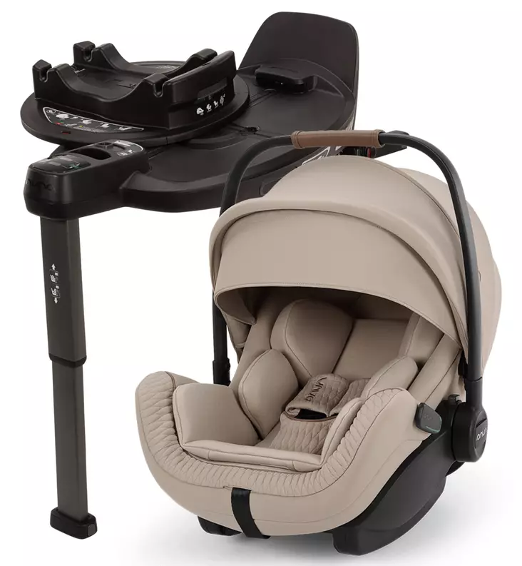 Nuna Arra Flex Turvakaukalo Starttipaketti Base Curv jalustalla cosmopolitan wauva - ISOFIX turvakaukalot - 304866-P - 1