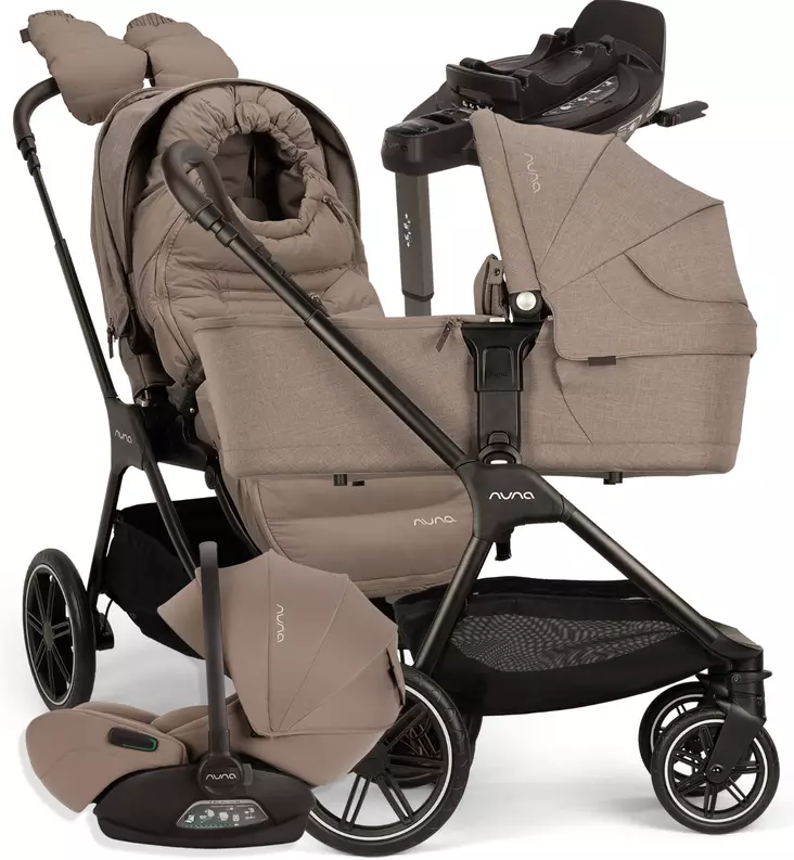 Nuna Triv LX All-Season Lastenvaunujen Starttipaketti Arra Flex turvakaukalolla ja Base Curv jalustalla wauva - Yhdistelmävaunut - 297289-P - 1