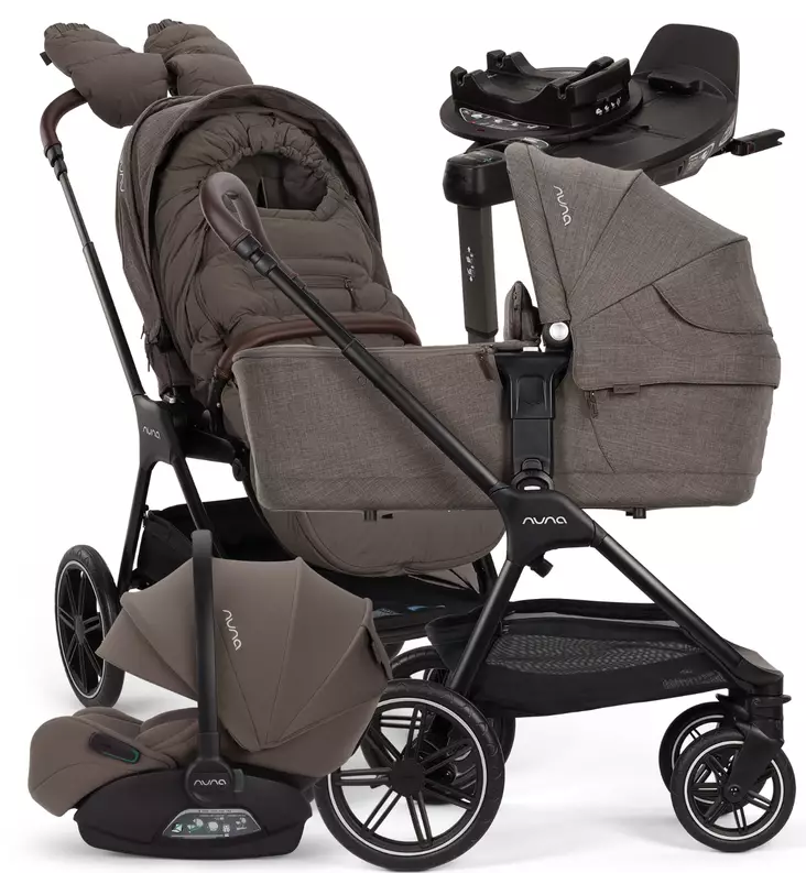 Nuna Triv LX All-Season Lastenvaunujen Starttipaketti Arra Flex turvakaukalolla ja Base Curv jalustalla wauva - Yhdistelmävaunut - 304331-P - 1