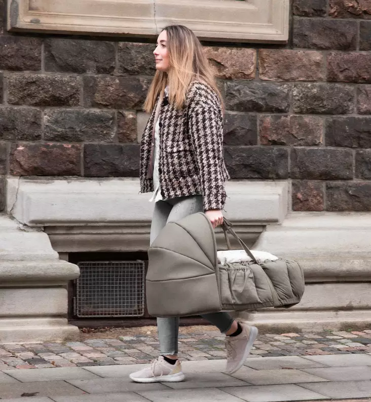 Sebra Kannettava Unipesä/Kantokassi 3-in-1 Starttipaketti dark olive wauva - Unipesät, unipussit ja kapalot - 101630002-P - 1