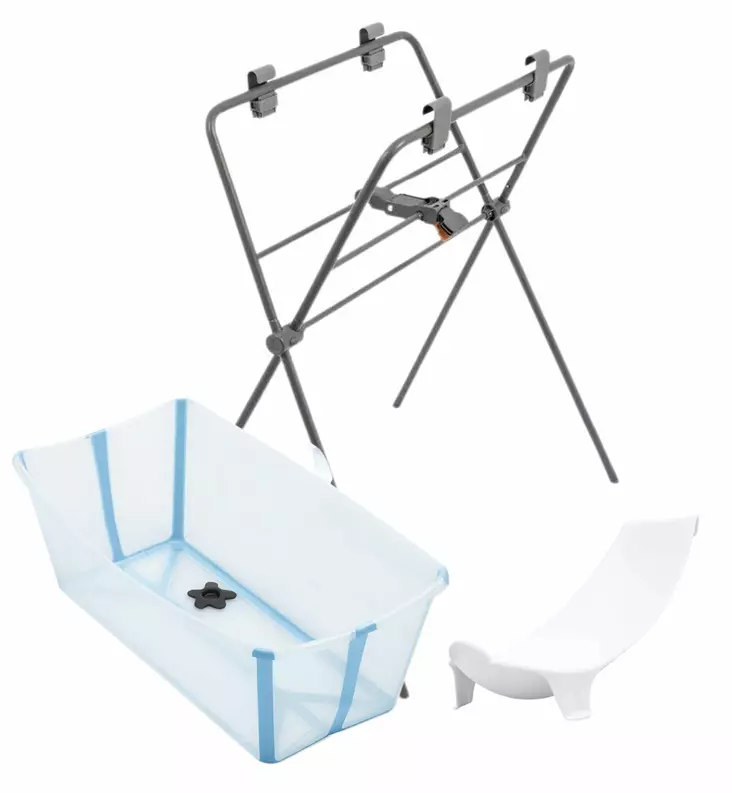 Stokke Flexi Bath Lasten kylpyamme starttipaketti Ocean Blue Wauva - Vauvan kylvettäminen - 531913-P - 1