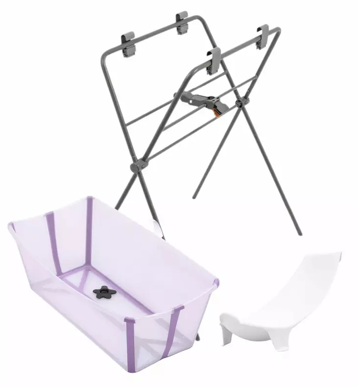 Stokke Flexi Bath lasten kylpyamme starttipaketti Lavender Wauva - Vauvan kylvettäminen - 531914-P - 1