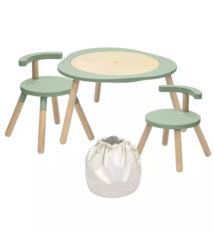 Stokke MuTable V2 Leikkipöytä & Tuolit Starttipaketti Lelusäkillä green wauva - Leikkipöydät ja -tuolit - 627003-KP - 1