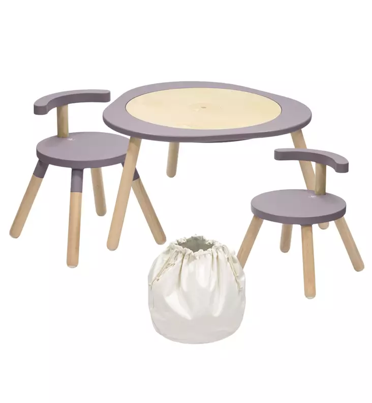 Stokke MuTable V2 Leikkipöytä & Tuolit Starttipaketti Lelusäkillä lilac wauva - Leikkipöydät ja -tuolit - 627004-KP - 1