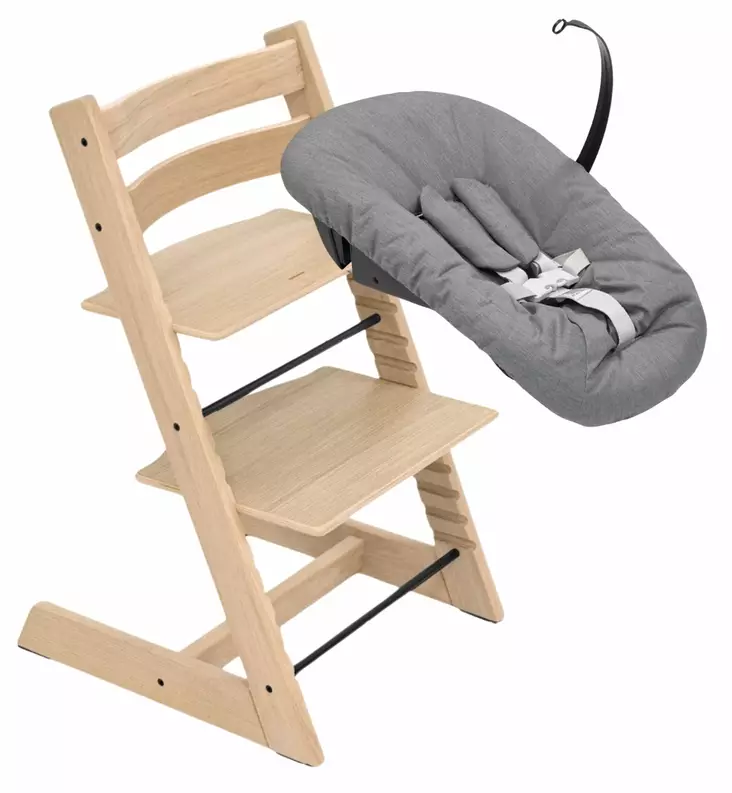 Stokke Tripp Trapp tuoli + Newborn Set Starttipaketti oak natural wauva - Syöttötuolit - 495201-NBP - 1