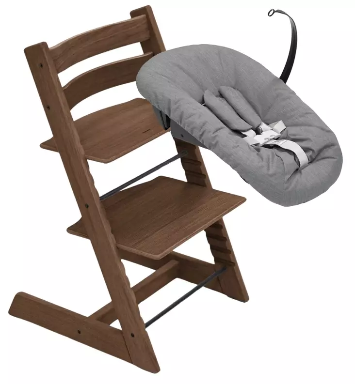Stokke Tripp Trapp tuoli + Newborn Set Starttipaketti oak warm brown wauva - Syöttötuolit - 495206-NBP - 1