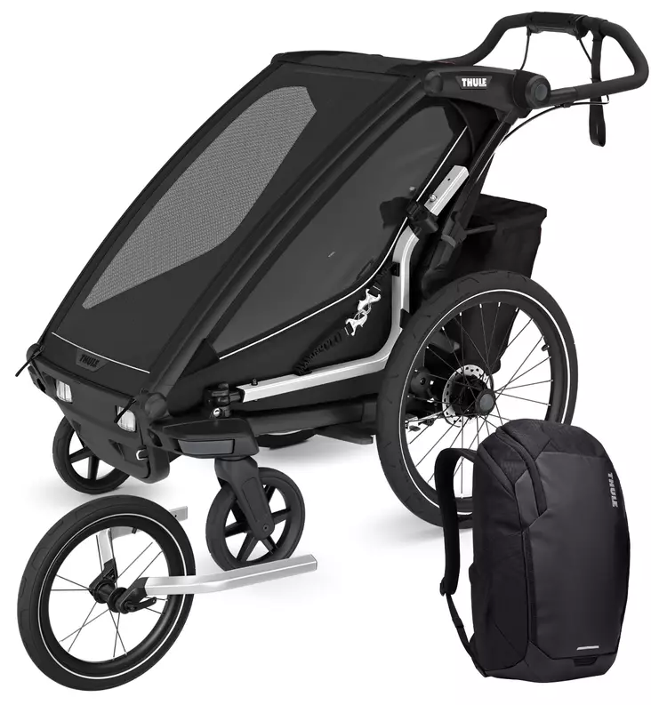 Thule Chariot Sport 2 Urheilurattaan Starttipaketti All-Terrain setillä ja repulla wauva - Urheilu- ja juoksurattaat - 10201030-P - 1