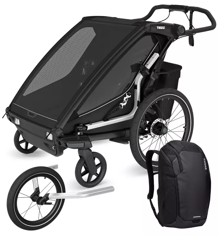 Thule Chariot Sport 2 Urheilurattaan Starttipaketti All-Terrain setillä ja repulla wauva - Urheilu- ja juoksurattaat - 10201031-P - 1