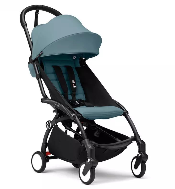 Stokke Yoyo3 Matkarattaat mustalla rungolla aqua wauva - Matkarattaat - 646002-PAQ - 1