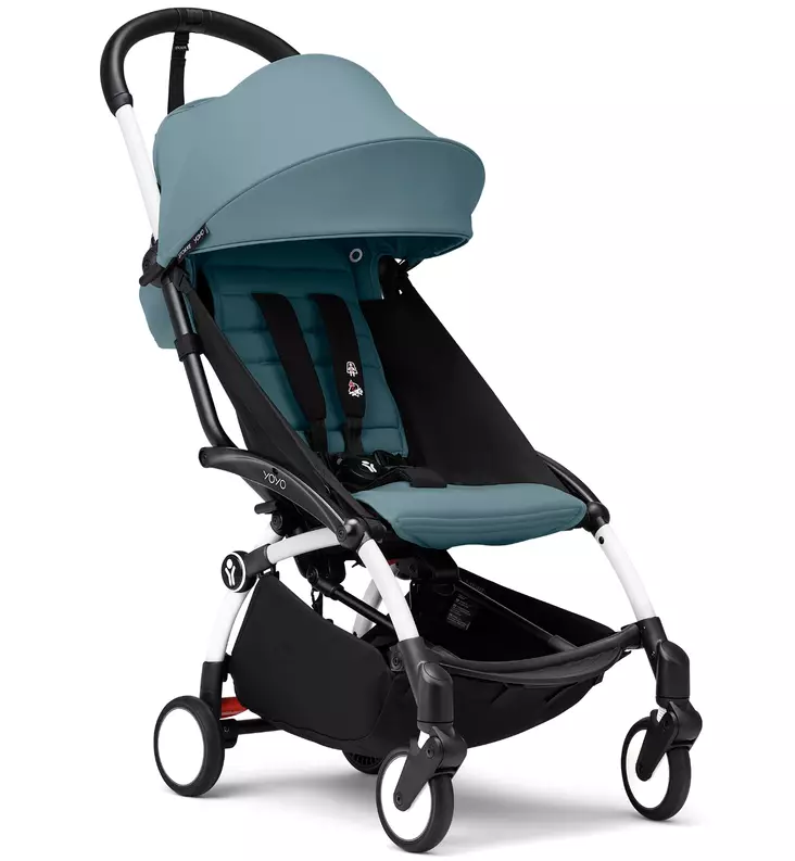 Stokke Yoyo3  Matkarattaat valkoisella rungolla aqua wauva - Matkarattaat - 646001-PAQ - 1