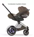 Cybex ePriam Style Sähköavusteiset Lastenvaunut chrome brown coconut brown wauva - Yhdistelmävaunut - 526000231-PYCBR - 11