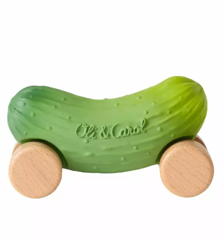 Oli&Carol pepino the cucumber leikkiauto ekologinen leluauto wauva - Vaunu- ja aktiviteettilelut vauvoille - L-CUCUMBER-CAR - 1