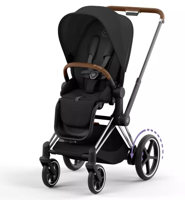 Cybex ePriam4 Sänköavusteiset Lastenrattaat chrome brown sepia black wauva - Lastenrattaat - 521002349-R - 1