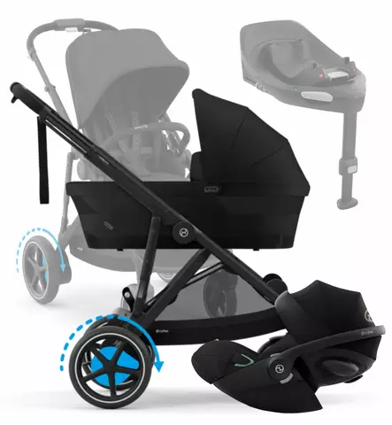 Cybex eGazelle starttipaketti sähköavusteiset vaunut turvakaukalo jalusta wauva - Vaunujen Starttipaketit - 524000517-PS - 1