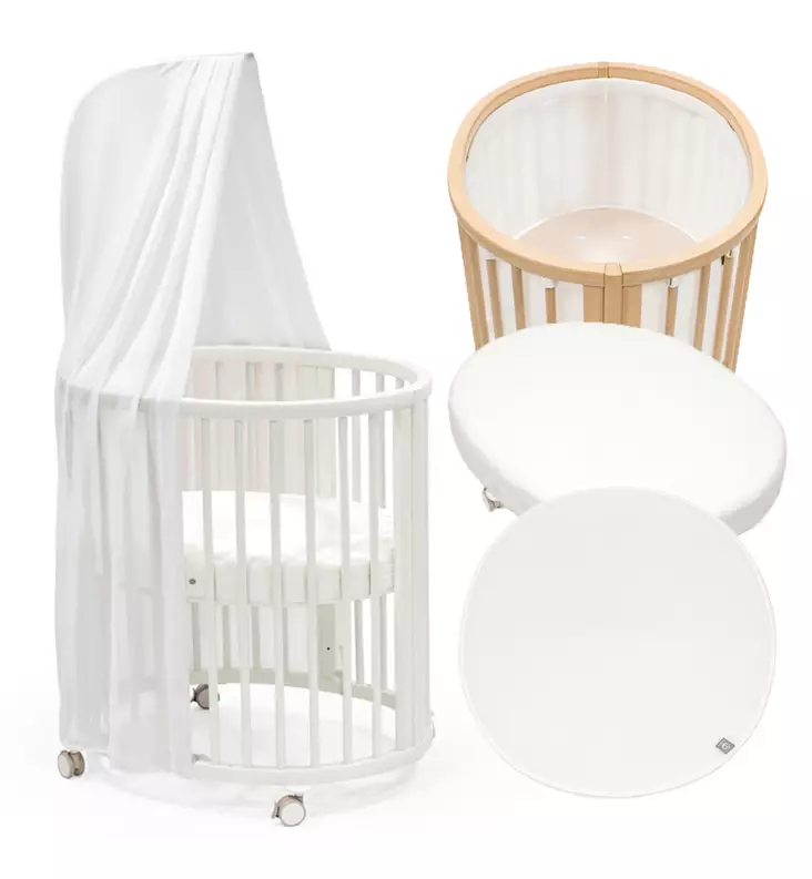 Stokke Sleepi Mini V3 Starttipaketti White sis. Patja, Verhotanko, Ver=
ho, Reunapehmuste, Muotolakana, Suojalakana Wauva - Pinnasängyt ja kehdot - 591302-PS - 2